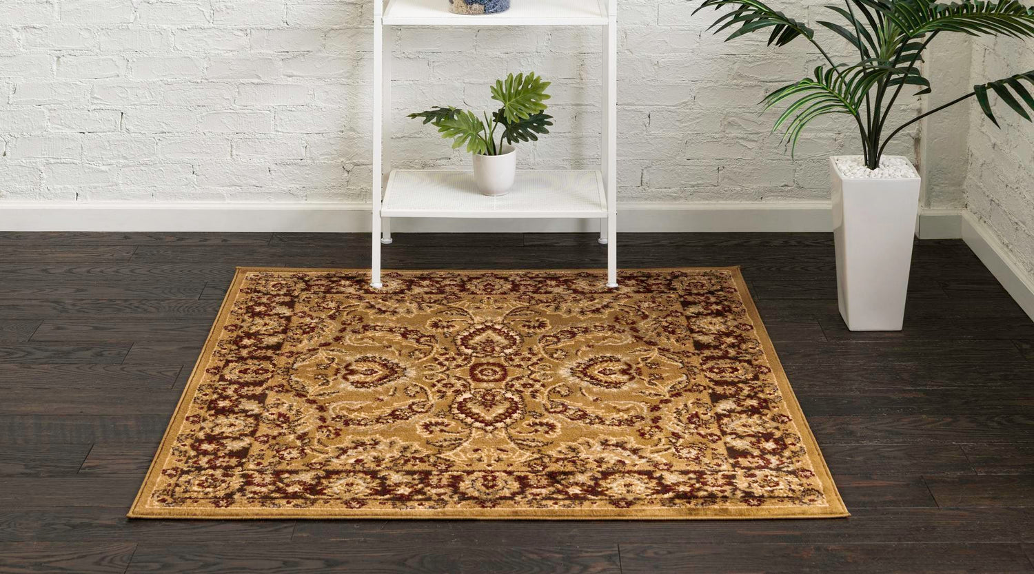 Tan 4' 1 x 4' 1 Voyage Square Area Rug