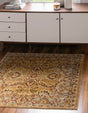 Dark Yellow 4' 1 x 4' 1 Voyage Square Area Rug