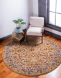 Dark Yellow 6' 1 x 6' 1 Voyage Round Area Rug