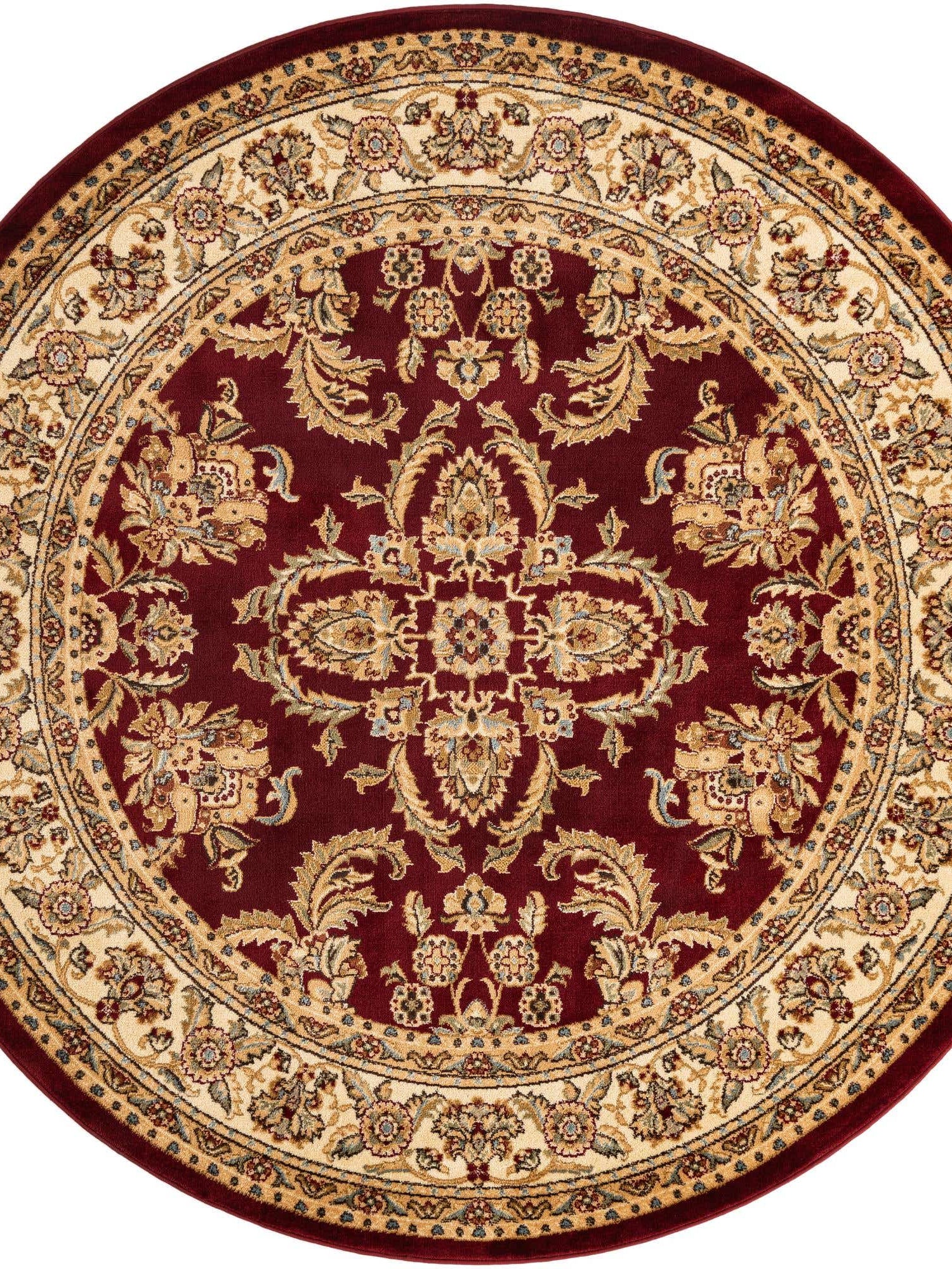 Red 7' 10 x 7' 10 Voyage Round Area Rug
