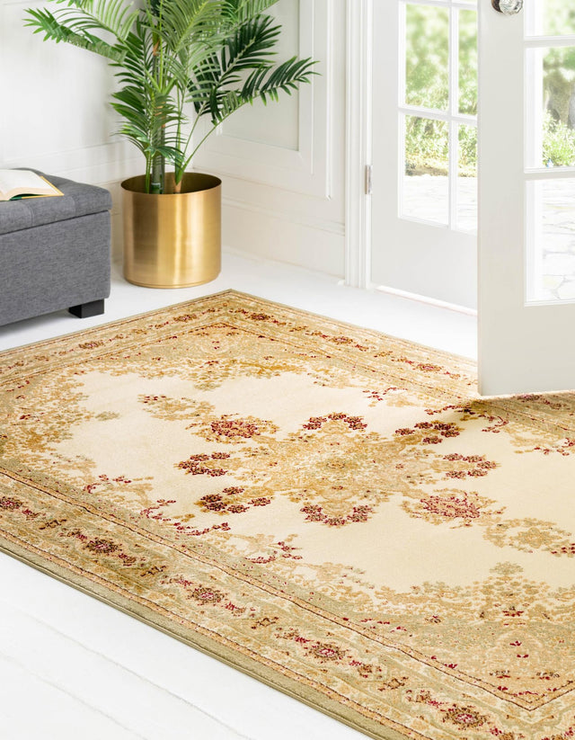 Cream 6' 1 x 9' Versailles Rectangle Area Rug