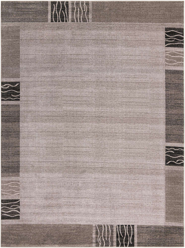 Light Gray 9' x 12' Del Mar Rectangle Area Rug 100% Polypropylene Easy Clean Stain Resistant Vivid Modern Carpet Mat for Home Decor Interior Designing for Sale at Rug Engine