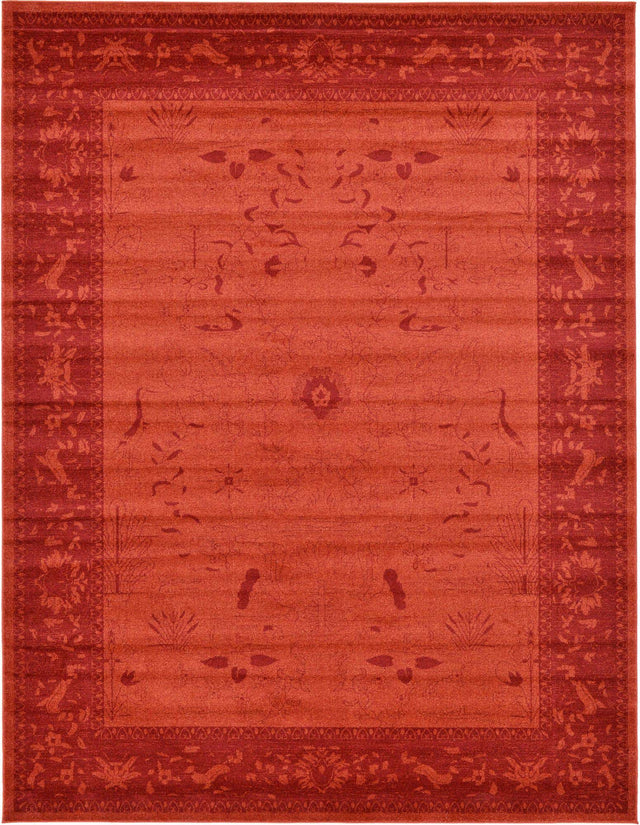 Rust Red 10' x 13' 1 La Jolla Rectangle Area Rug 100% Polypropylene Traditional Pattern Easy Clean Carpet for Living, Dining, Bedroom, Office for Sale at Rug Engine