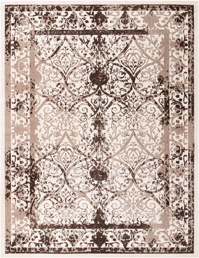Beige 10' x 13' 1 La Jolla Rectangle Area Rug 100% Polypropylene Traditional Pattern Easy Clean Carpet for Living, Dining, Bedroom, Office for Sale at Rug Engine
