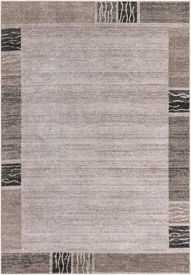 Light Gray 7' 1 x 10' Del Mar Rectangle Area Rug 100% Polypropylene Easy Clean Stain Resistant Vivid Modern Carpet Mat for Home Decor Interior Designing for Sale at Rug Engine