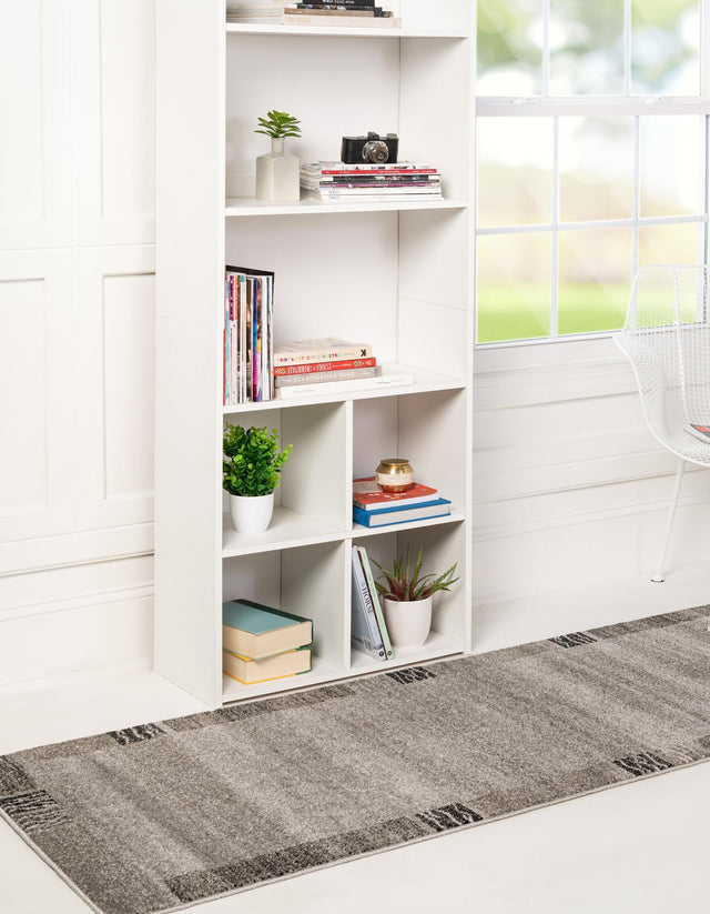 Light Gray 2' 7 x 10' Del Mar Runner Area Rug 100% Polypropylene Easy Clean Stain Resistant Vivid Modern Carpet Mat for Home Decor Interior Designing for Sale at Rug Engine