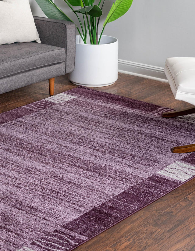 Violet 4' 1 x 6' 1 Del Mar Rectangle Area Rug 100% Polypropylene Easy Clean Stain Resistant Vivid Modern Carpet Mat for Home Decor Interior Designing for Sale at Rug Engine