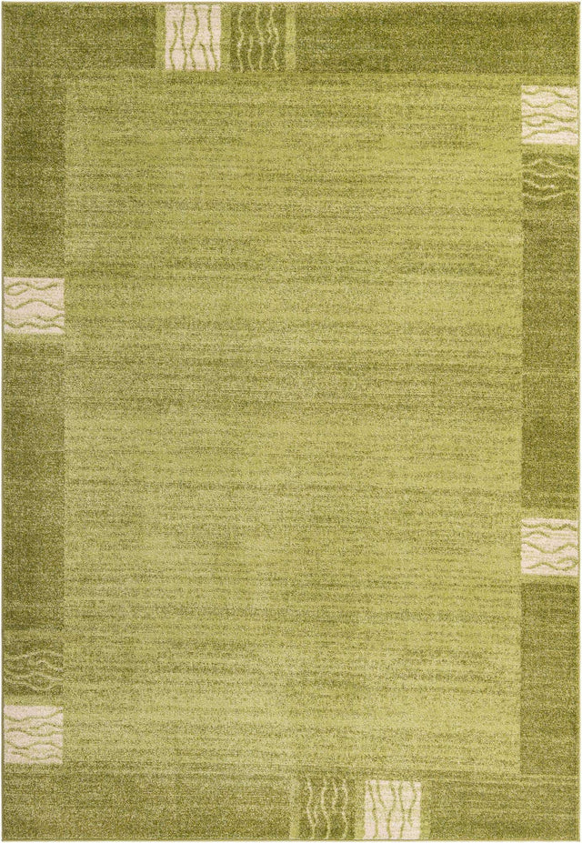 Light Green 7' 1 x 10' Del Mar Rectangle Area Rug 100% Polypropylene Easy Clean Stain Resistant Vivid Modern Carpet Mat for Home Decor Interior Designing for Sale at Rug Engine