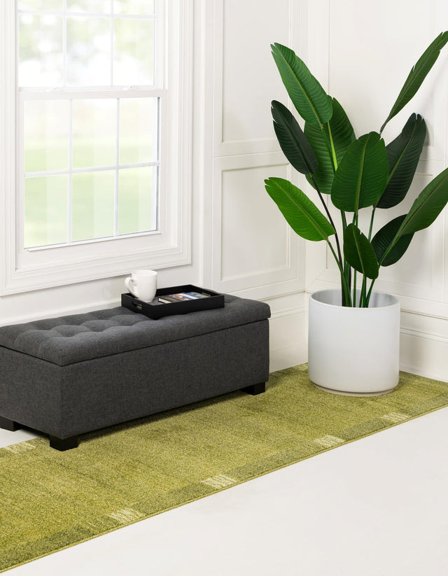 Light Green 2' x 6' 1 Del Mar Runner Area Rug 100% Polypropylene Easy Clean Stain Resistant Vivid Modern Carpet Mat for Home Decor Interior Designing for Sale at Rug Engine