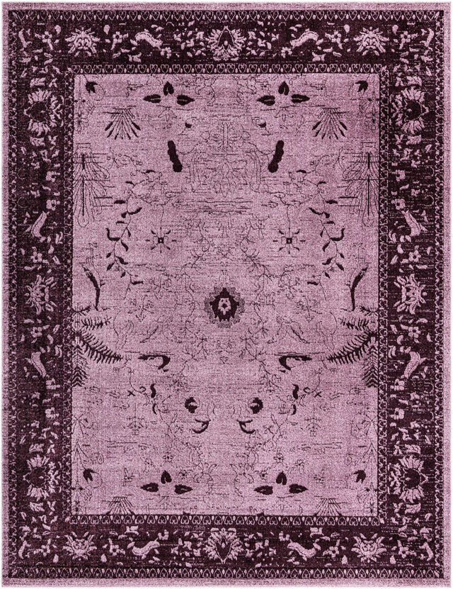 Purple 10' x 13' 1 La Jolla Rectangle Area Rug 100% Polypropylene Traditional Pattern Easy Clean Carpet for Living, Dining, Bedroom, Office for Sale at Rug Engine