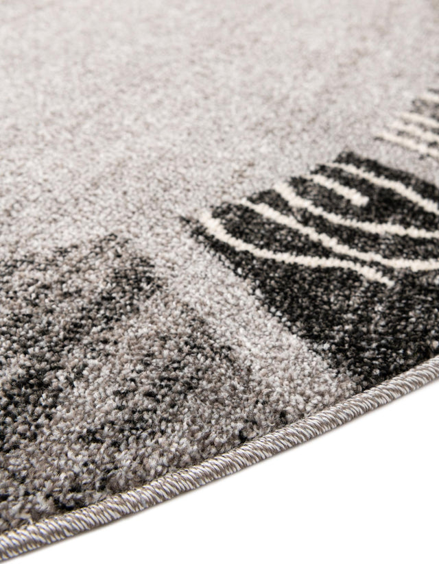 Light Gray 6' 1 x 6' 1 Del Mar Round Area Rug 100% Polypropylene Easy Clean Stain Resistant Vivid Modern Carpet Mat for Home Decor Interior Designing for Sale at Rug Engine