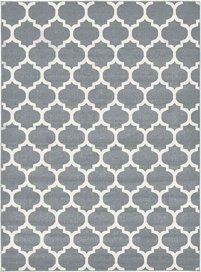 Dark Gray 7' 10 x 11' Trellis Rectangle Area Rug
