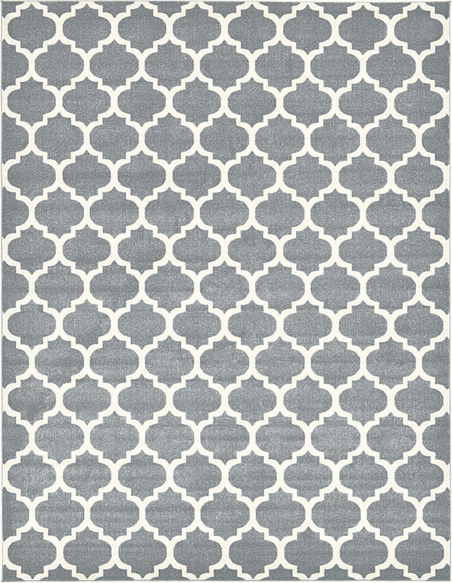 Dark Gray 10' x 13' 1 Trellis Rectangle Area Rug