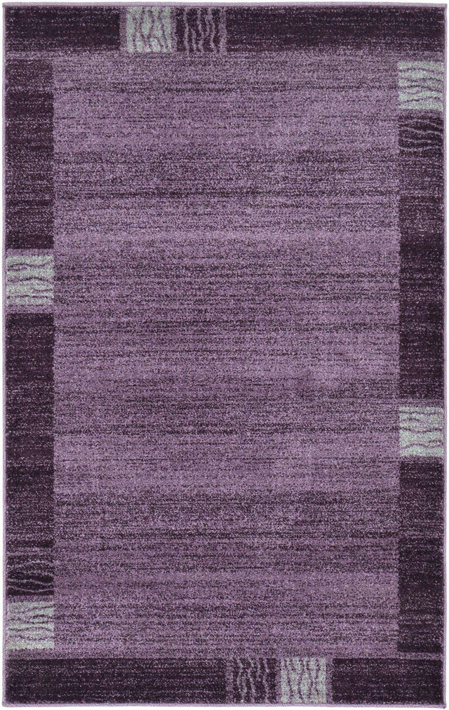 Violet 3' 1 x 5' 3 Del Mar Rectangle Area Rug 100% Polypropylene Easy Clean Stain Resistant Vivid Modern Carpet Mat for Home Decor Interior Designing for Sale at Rug Engine