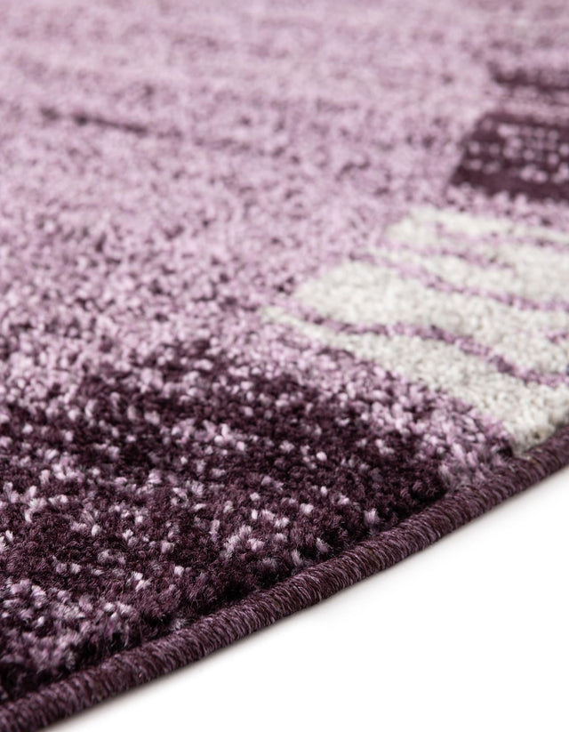 Violet 6' 1 x 6' 1 Del Mar Round Area Rug 100% Polypropylene Easy Clean Stain Resistant Vivid Modern Carpet Mat for Home Decor Interior Designing for Sale at Rug Engine