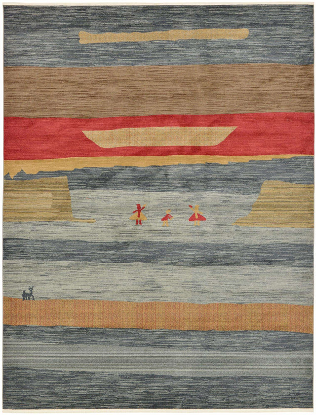 Blue 10' x 13' 1 Fars Rectangle Area Rug 100% Polypropylene Unique Traditional Carpet for Classical Living, Dining Room & Office Spaces for Sale at Rug Engine