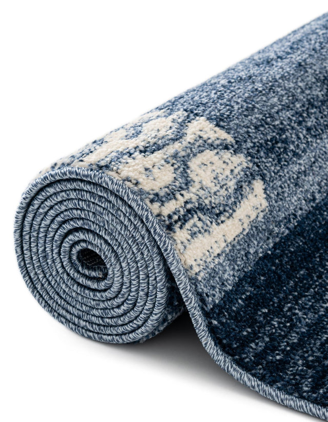 Light Blue 2' x 8' Del Mar Runner Area Rug 100% Polypropylene Easy Clean Stain Resistant Vivid Modern Carpet Mat for Home Decor Interior Designing for Sale at Rug Engine