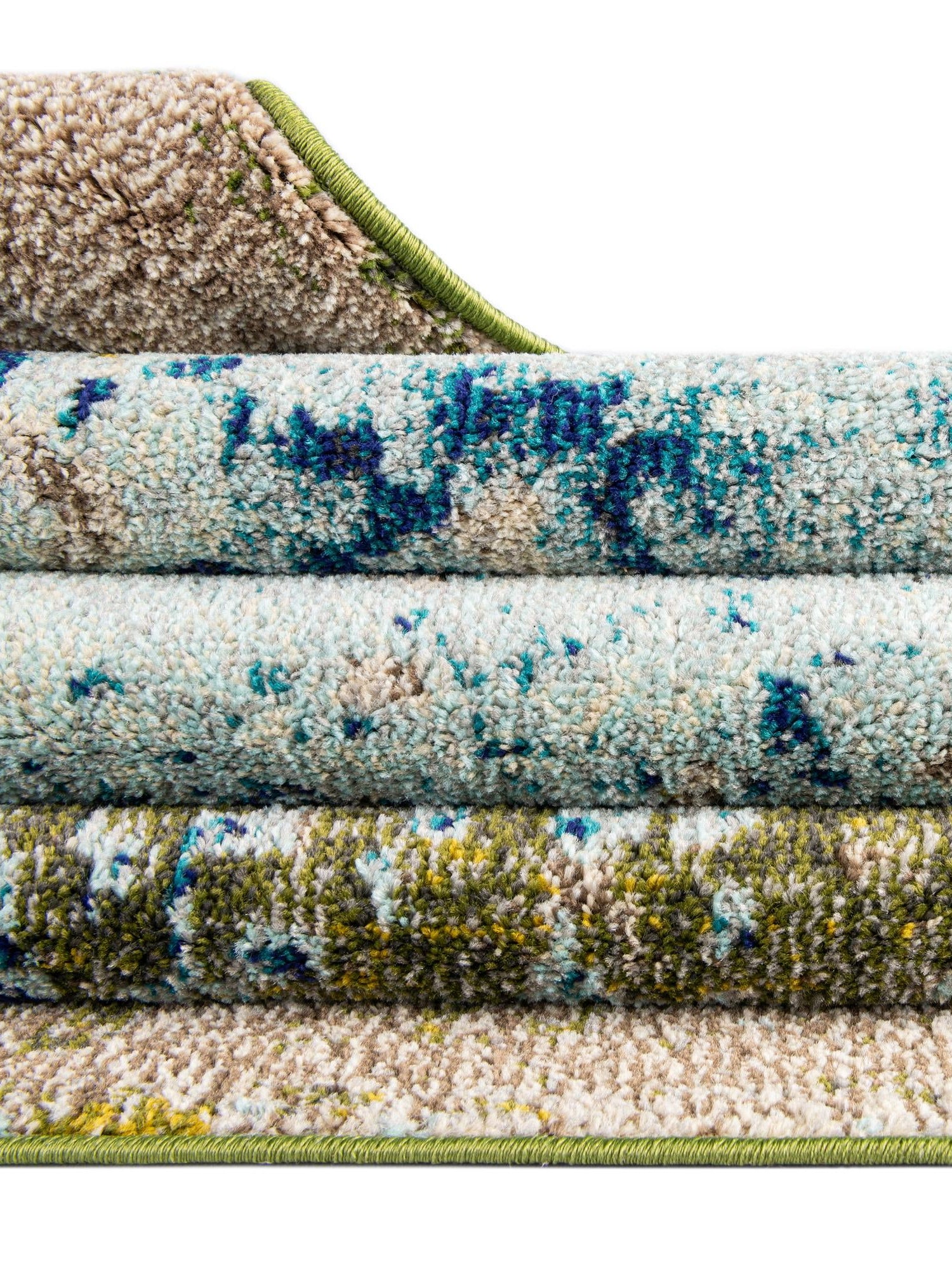 Blue 6' 1 x 9' Estrella Rectangle Area Rug 100% Polypropylene Non-Shedding Stain Resistant Carpet Colorful Modern Abstract Design Easy Clean for Home Decor for Sale at Rug Engine