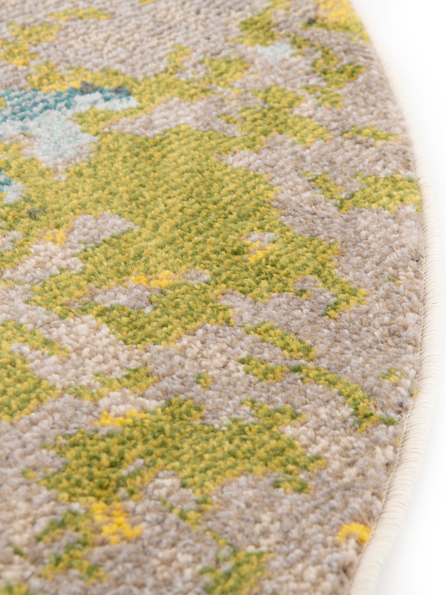 Blue 8' x 8' Estrella Round Area Rug 100% Polypropylene Non-Shedding Stain Resistant Carpet Colorful Modern Abstract Design Easy Clean for Home Decor for Sale at Rug Engine