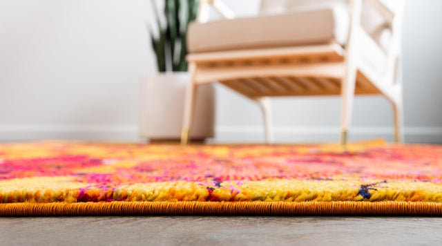Yellow 10' 6 x 16' 5 Estrella Rectangle Area Rug 100% Polypropylene Non-Shedding Stain Resistant Carpet Colorful Modern Abstract Design Easy Clean for Home Decor for Sale at Rug Engine