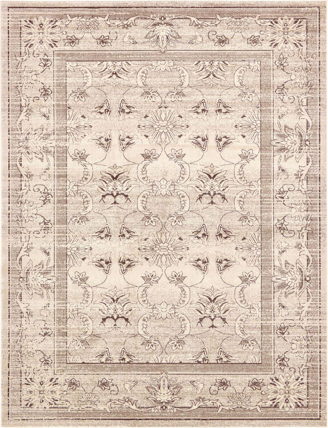 Ivory 10' x 13' 1 La Jolla Rectangle Area Rug 100% Polypropylene Traditional Pattern Easy Clean Carpet for Living, Dining, Bedroom, Office for Sale at Rug Engine