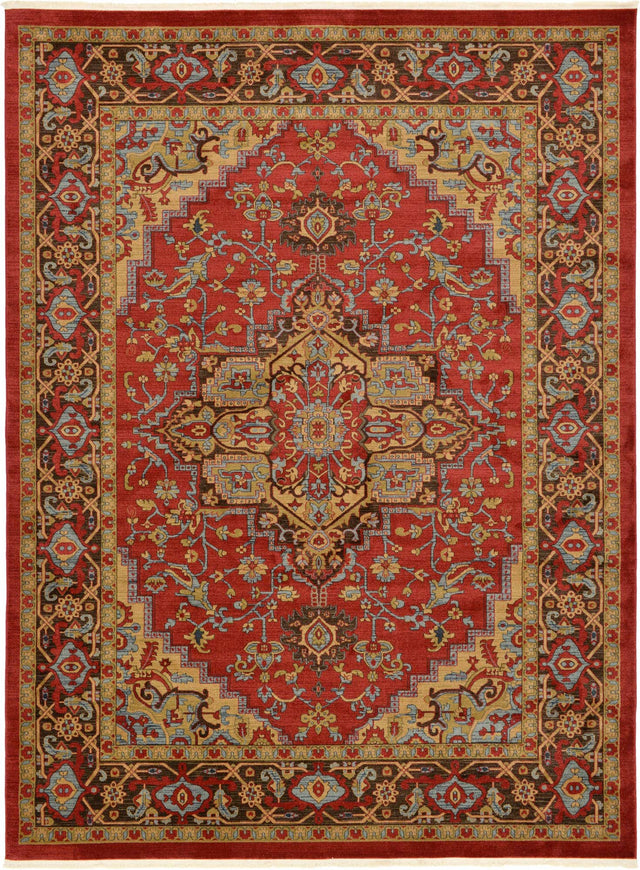 Red 10' x 13' 1 Sahand Rectangle Area Rug Affordable Easy Clean Traditional Design Durable Carpet for Home Interior Design Living Room Dining Office for Sale at Rug Engine
