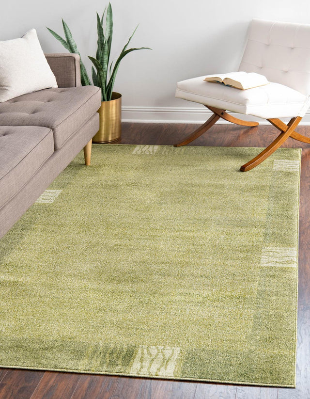 Light Green 7' 1 x 10' Del Mar Rectangle Area Rug 100% Polypropylene Easy Clean Stain Resistant Vivid Modern Carpet Mat for Home Decor Interior Designing for Sale at Rug Engine