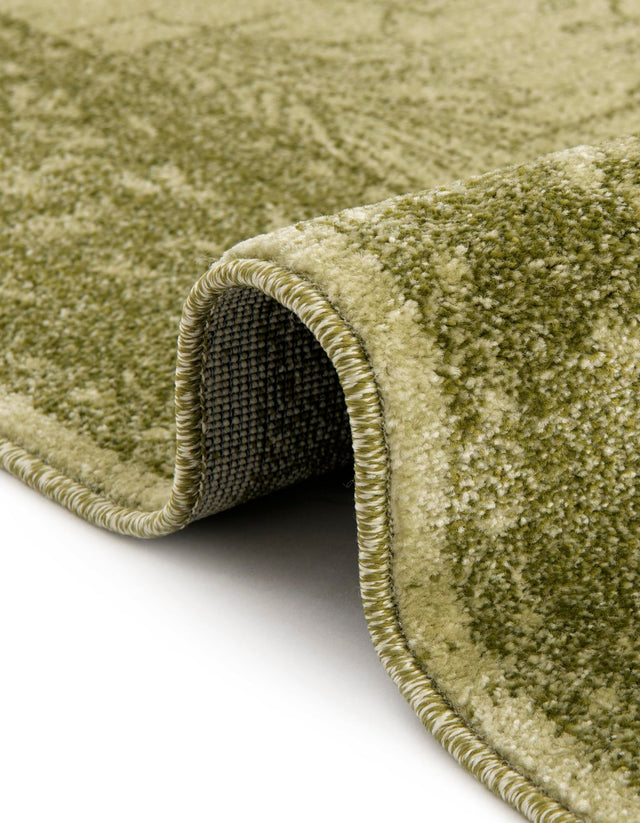 Green 12' 2 x 12' 2 La Jolla Round Area Rug 100% Polypropylene Traditional Pattern Easy Clean Carpet for Living, Dining, Bedroom, Office for Sale at Rug Engine