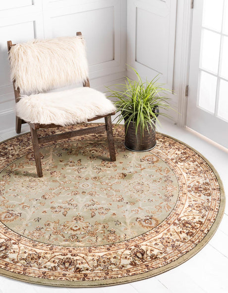 Light Green 7' 1 x 7' 1 Voyage Round Area Rug