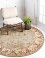 Light Green 7' 1 x 7' 1 Voyage Round Area Rug