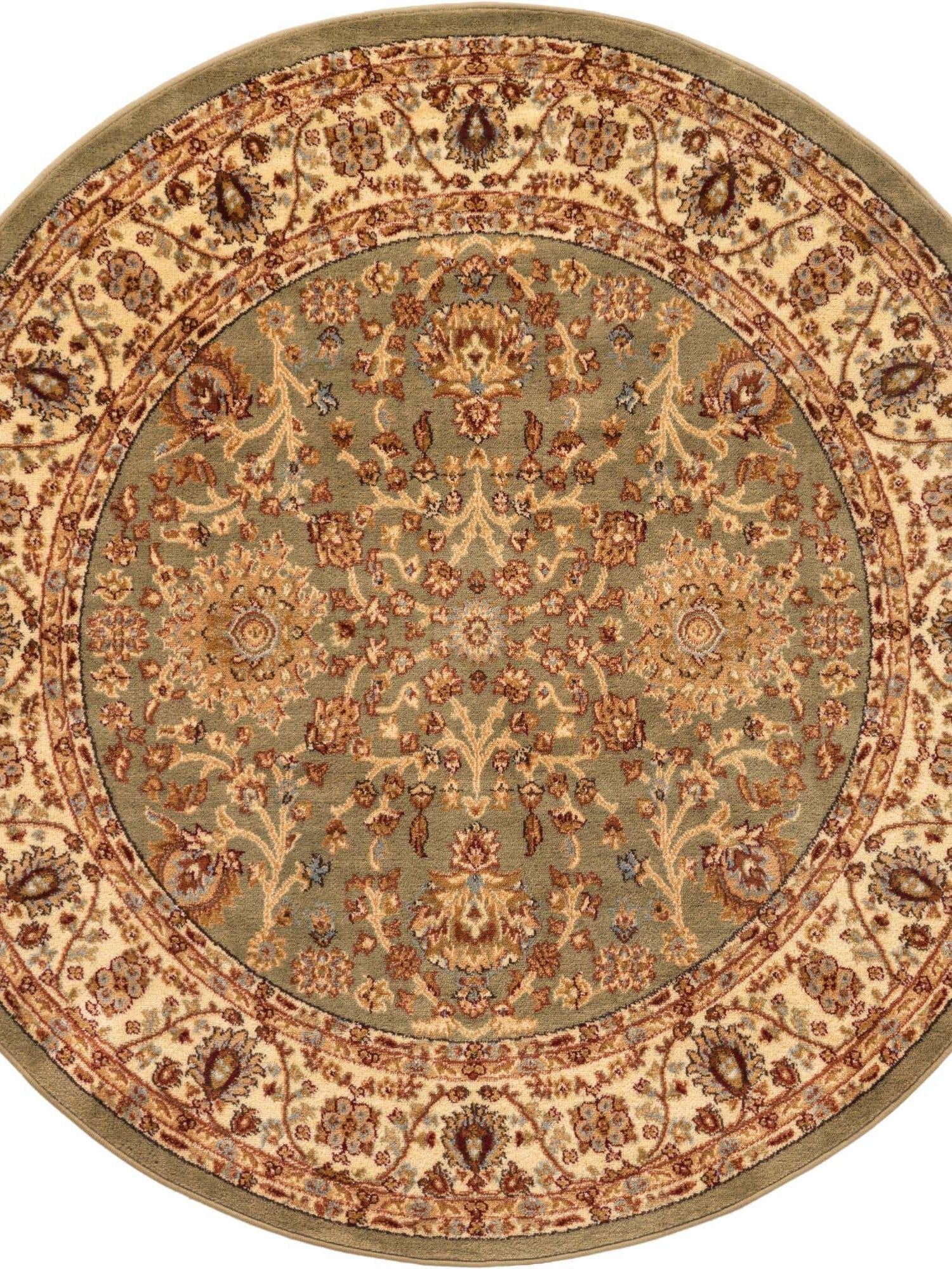 Light Green 6' 1 x 6' 1 Voyage Round Area Rug