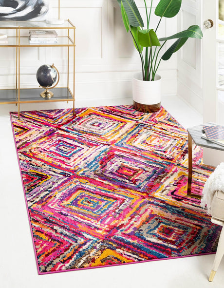 Multicolor 10' 6 x 16' 5 Estrella Rectangle Area Rug 100% Polypropylene Non-Shedding Stain Resistant Carpet Colorful Modern Abstract Design Easy Clean for Home Decor for Sale at Rug Engine