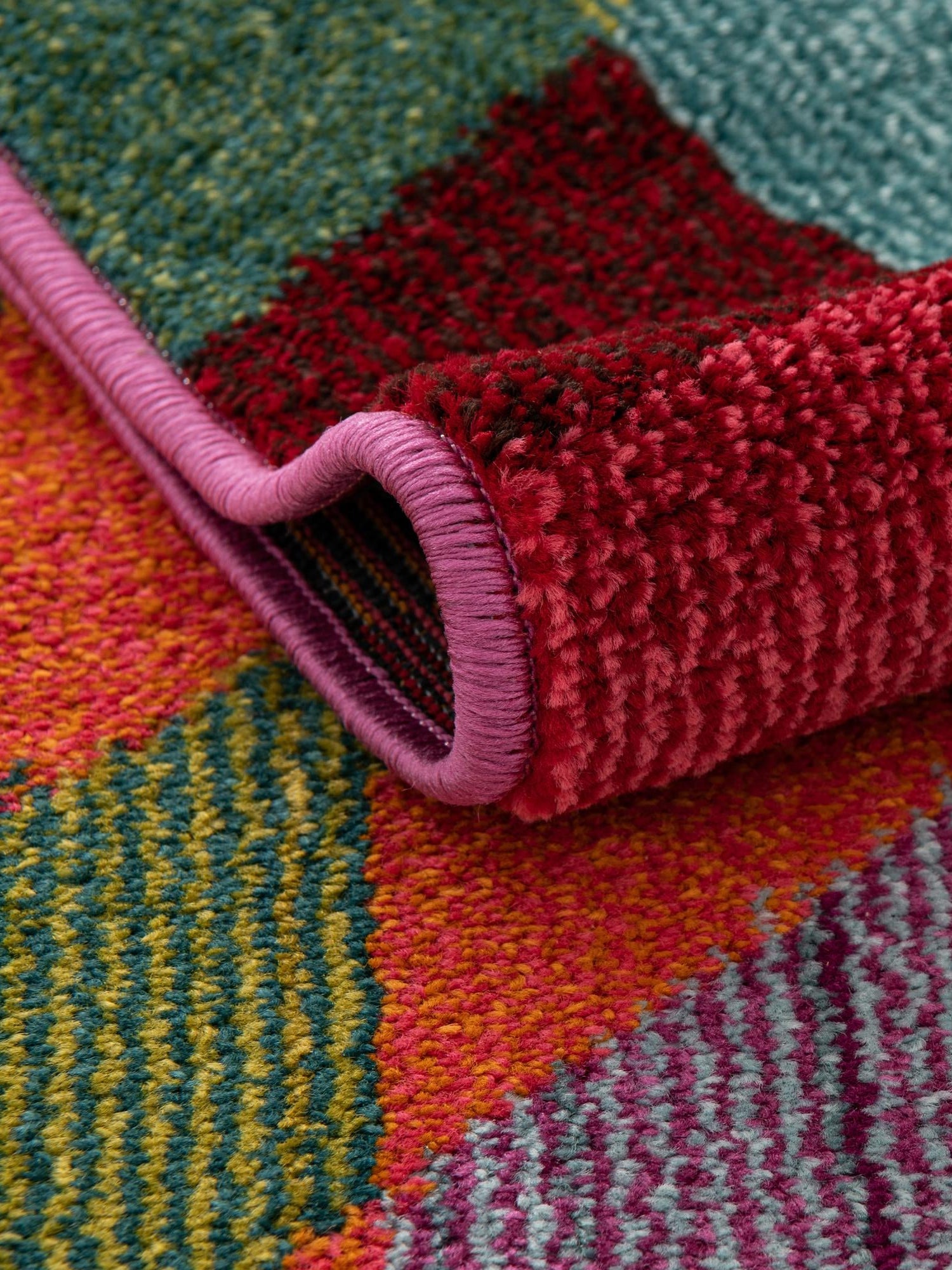 Multicolor 2' 7 x 10' Estrella Runner Area Rug 100% Polypropylene Non-Shedding Stain Resistant Carpet Colorful Modern Abstract Design Easy Clean for Home Decor for Sale at Rug Engine