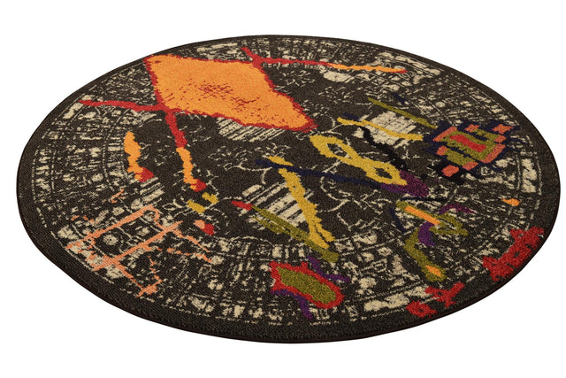 Brown 6' 1 x 6' 1 Sedona Round Area Rug