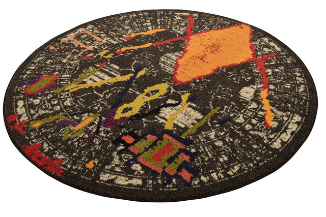 Brown 6' 1 x 6' 1 Sedona Round Area Rug