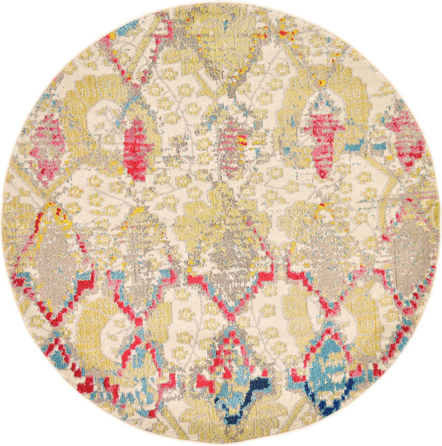 Beige 6' 1 x 6' 1 Sedona Round Area Rug