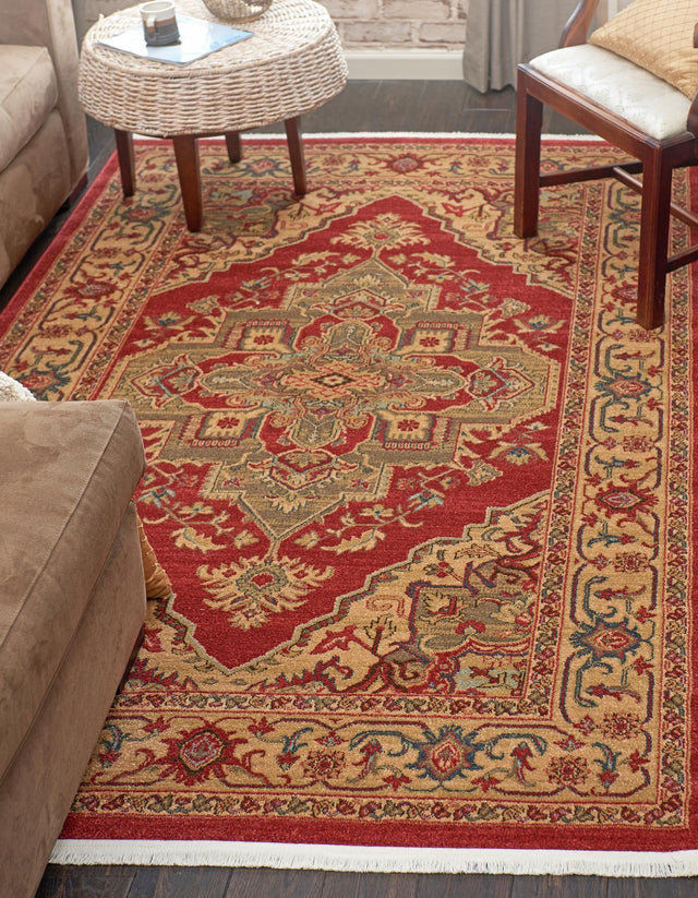 Red 9' x 12' Sahand Rectangle Area Rug