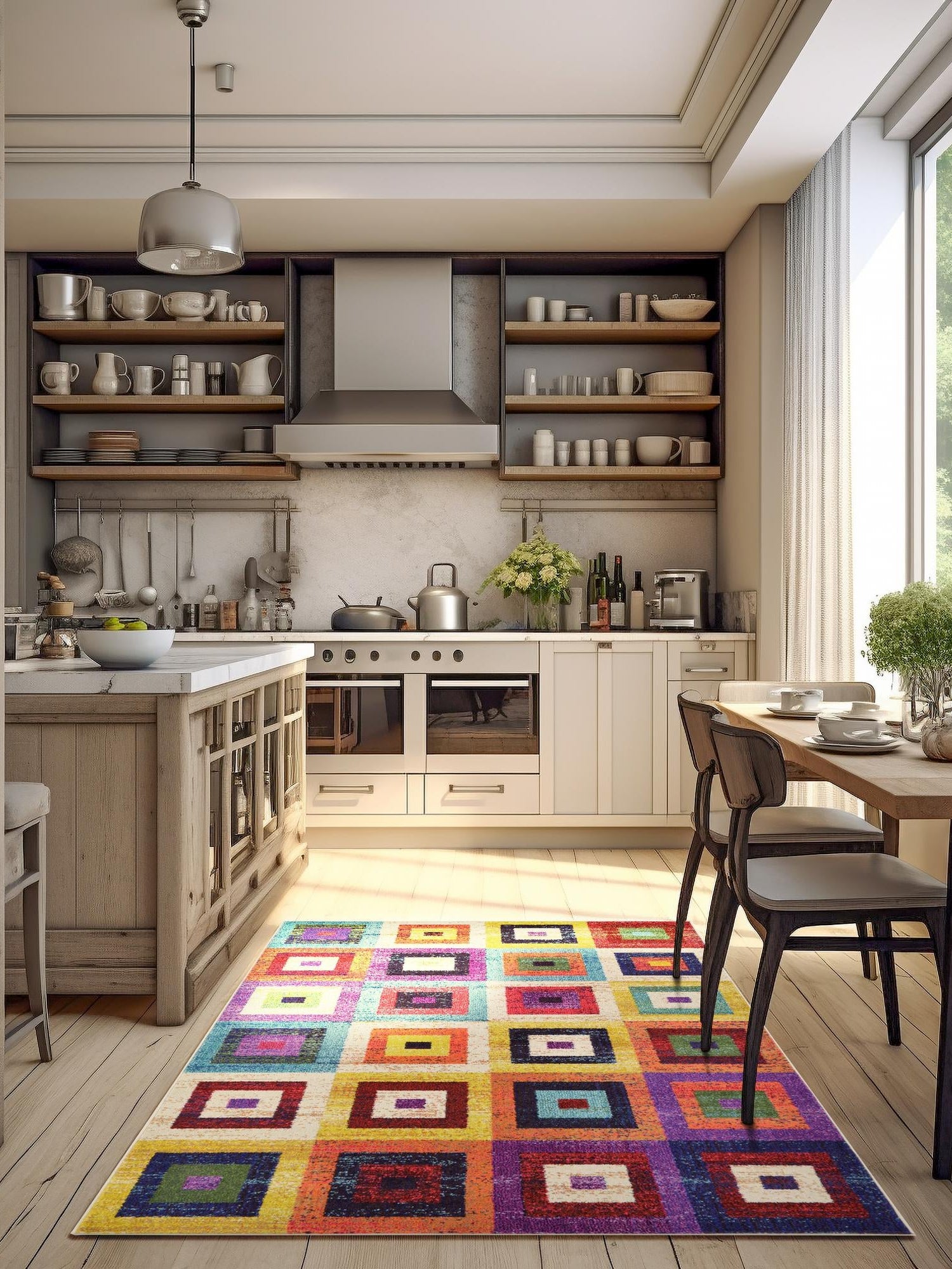 Multicolor 9' x 12' 2 Estrella Rectangle Area Rug 100% Polypropylene Non-Shedding Stain Resistant Carpet Colorful Modern Abstract Design Easy Clean for Home Decor for Sale at Rug Engine