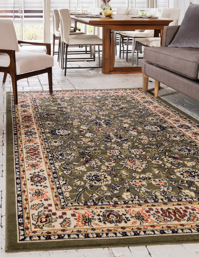 Green 2' x 3' 1 Sialk Hill Rectangle Area Rug 100% Polypropylene Durable Easy Clean Classic Traditional Design Carpet for Interior Design for Sale at Rug Engine