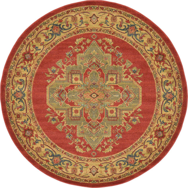 Red 6' 1 x 6' 1 Sahand Round Area Rug
