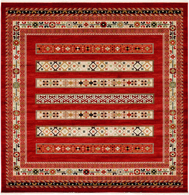 Rust Red 10' x 10' Fars Square Area Rug 100% Polypropylene Unique Traditional Carpet for Classical Living, Dining Room & Office Spaces for Sale at Rug Engine