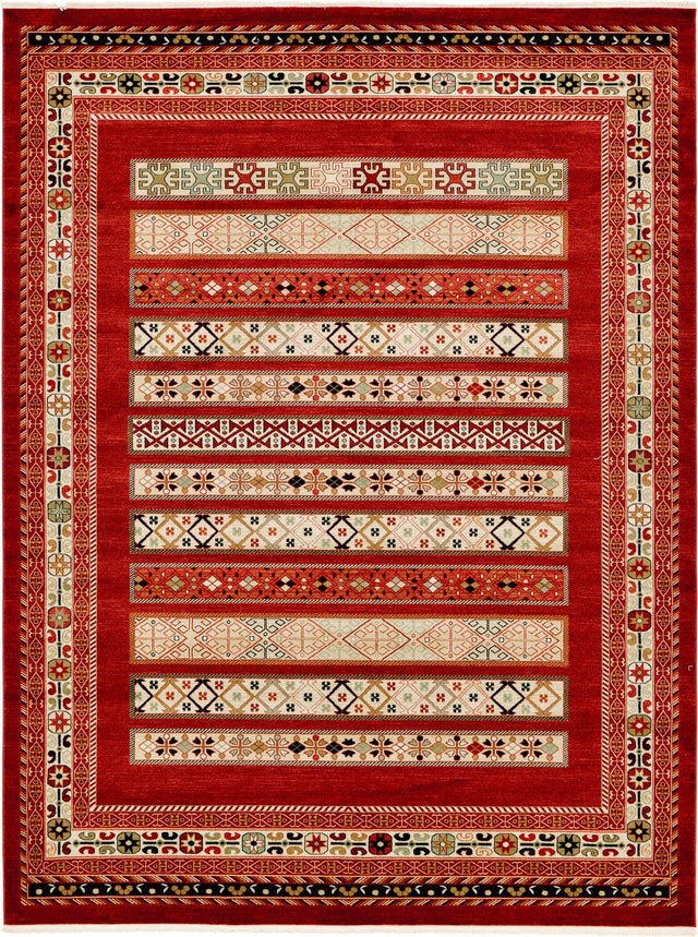 Rust Red 10' x 13' 1 Fars Rectangle Area Rug 100% Polypropylene Unique Traditional Carpet for Classical Living, Dining Room & Office Spaces for Sale at Rug Engine