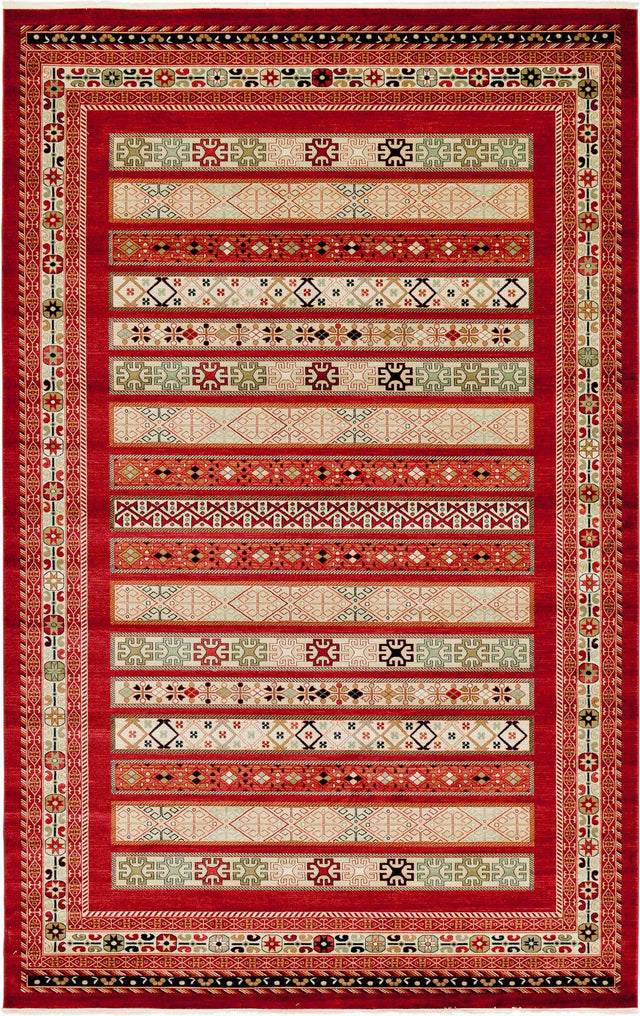 Rust Red 10' 6 x 16' 5 Fars Rectangle Area Rug 100% Polypropylene Unique Traditional Carpet for Classical Living, Dining Room & Office Spaces for Sale at Rug Engine