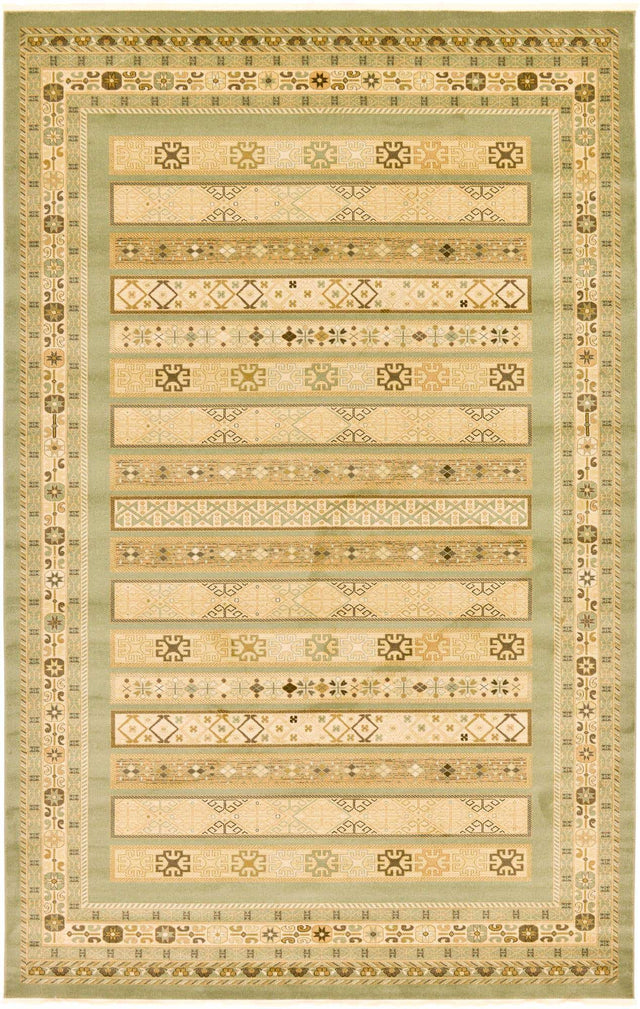 Light Green 10' 6 x 16' 5 Fars Rectangle Area Rug 100% Polypropylene Unique Traditional Carpet for Classical Living, Dining Room & Office Spaces for Sale at Rug Engine