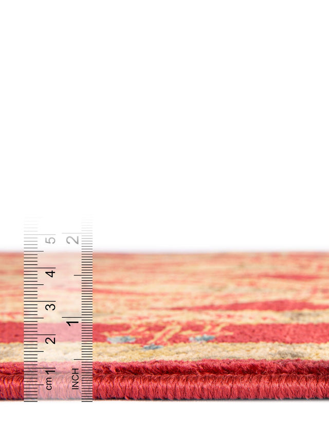 Red 8' x 8' Edinburgh Round Area Rug 100% Polypropylene Easy Clean With Cotton Backing Traditional Classic Design Carpet for Living, Dining Room, Office for Sale at Rug Engine