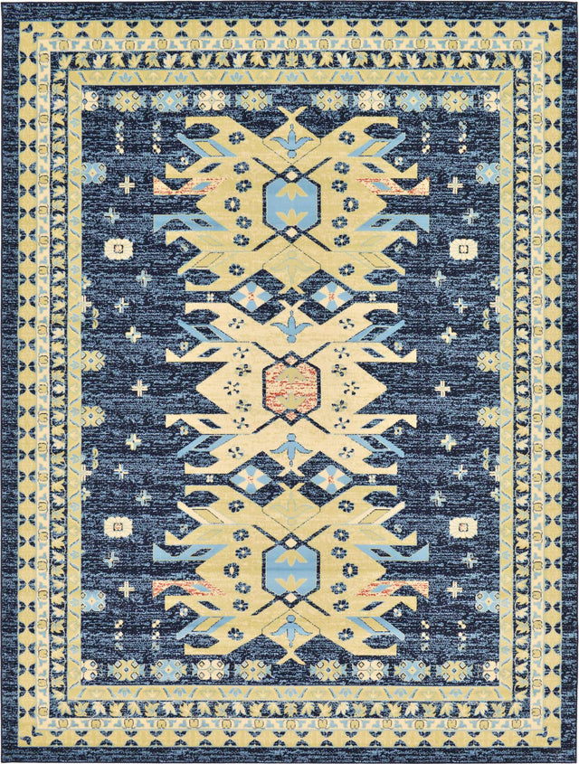 Navy Blue 10' x 13' 1 Taftan Rectangle Area Rug