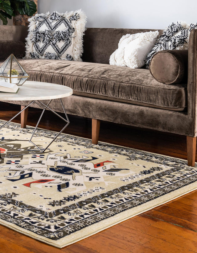 Cream 7' 1 x 10' Taftan Rectangle Area Rug