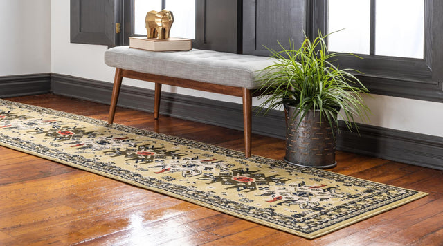 Cream 2' 7 x 10' Taftan Runner Area Rug