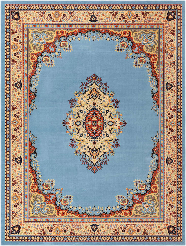 Light Blue 10' x 13' 1 Reza Rectangle Area Rug