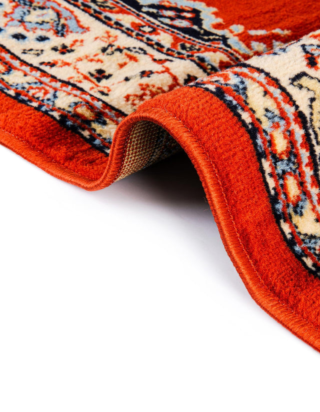 Terracotta 7' 1 x 10' Reza Rectangle Area Rug 100% Polypropylene Easy Clean Traditional Motif Classic Carpet for Home Interiors for Sale at Rug Engine